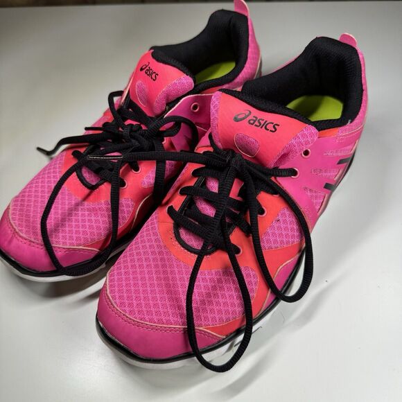 Asics Gel Shoes Sneakers Neon Pink Mesh S378N Size 8.5 Women’s Running Training - Picture 1 of 8